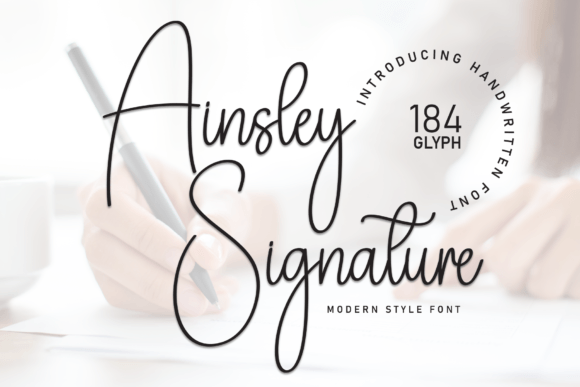 Ashley Signature Font: Stylish Script for Handmade Products
