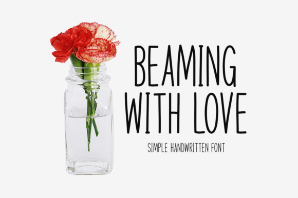 Beaming with Love Font for Handmade Labels