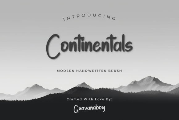 Continentals Font: A Modern Handwritten Typeface for Editorial Design