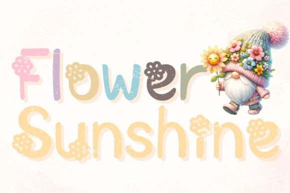 Flower Sunshine Font for Editorial Design