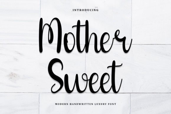 Mother Sweet Font: Elegant Script for Handmade Labels