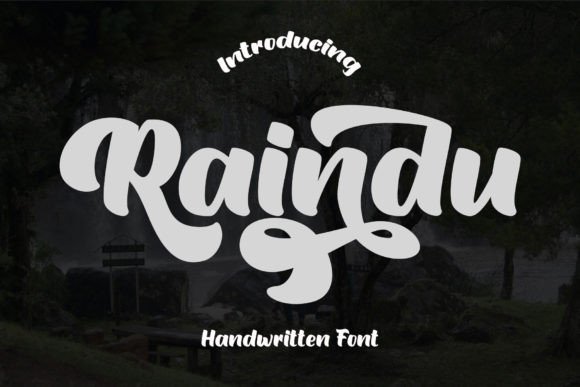 Raindu Font: Bold Script Typography for Editorial Design