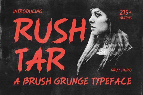 Rushtar Font: Bold Grunge Typography for Digital Campaigns